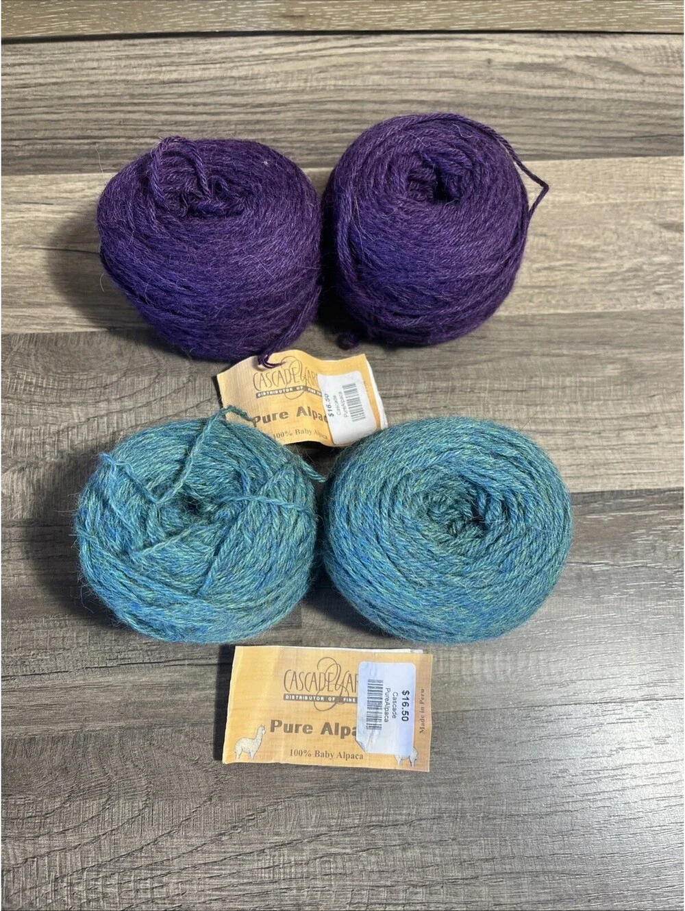 Cascade Yarns Pure Alpaca - Mixed Lot - Blues/Greens & Purple 38.8g